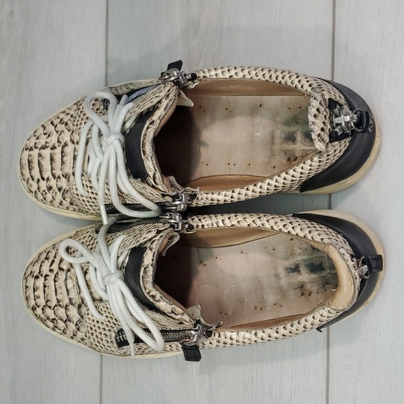Giuseppe zanotti Mens Snakeskin Zipper Leather sneakers size 40 /6 - Picture 6 of 16